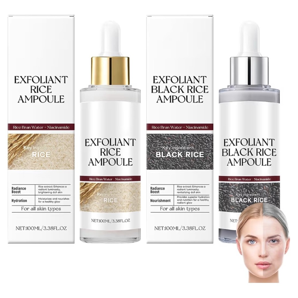 Exfoliant Rice & Black Rice Ampoule Serum Duo - White C6